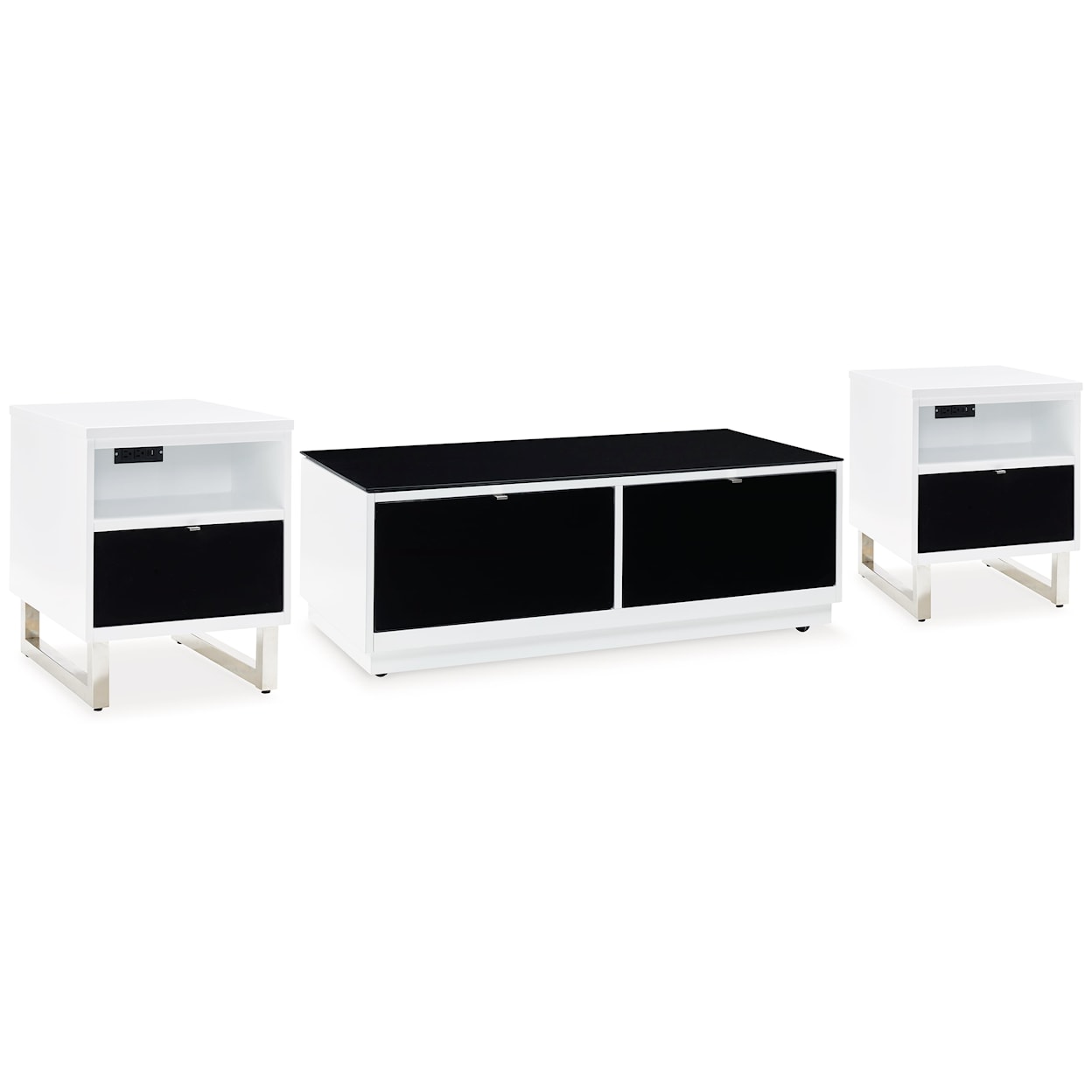 Michael Alan Select Gardoni Coffee Table And 2 Chairside End Tables