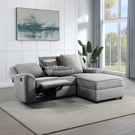 Sectional Sofa W/Dropdown Table