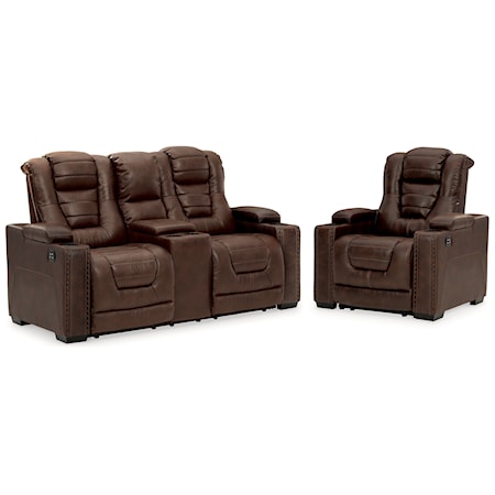 Power Reclining Loveseat And Power Recliner