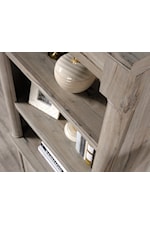 Sauder Palladia Rustic 2-Door Bookcase with Adjustable Shelves