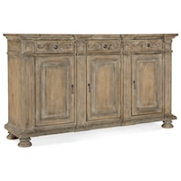 Traditional 72" Credenza with Bottle Storage
