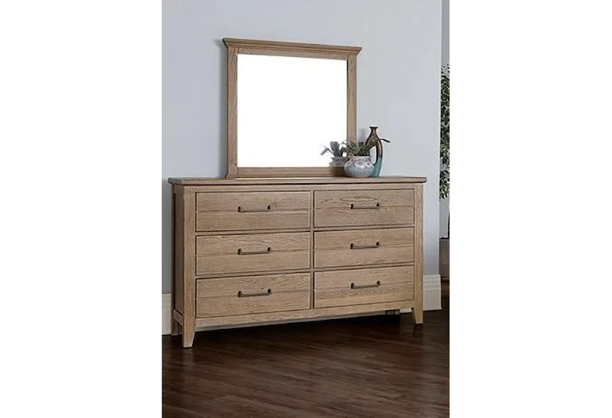 Passageways Dresser and Mirror Set by Laurel Mercantile Co. at Z & R Furniture