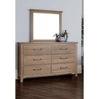 Transitional Dresser & Mirror Set