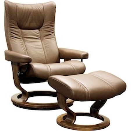 Medium Reclining Chair with Classic Base