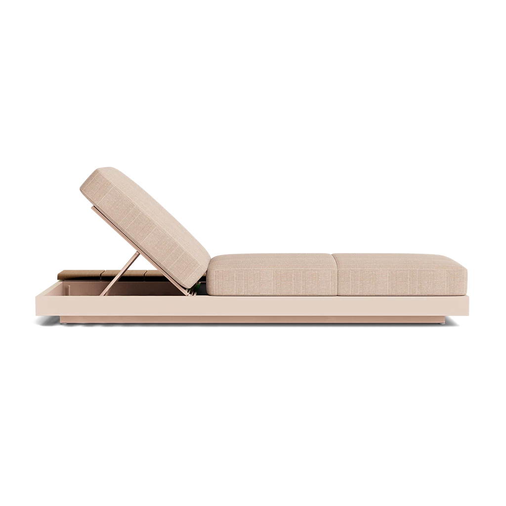 Adjustable Chaise Lounge w/Teak Sideboard