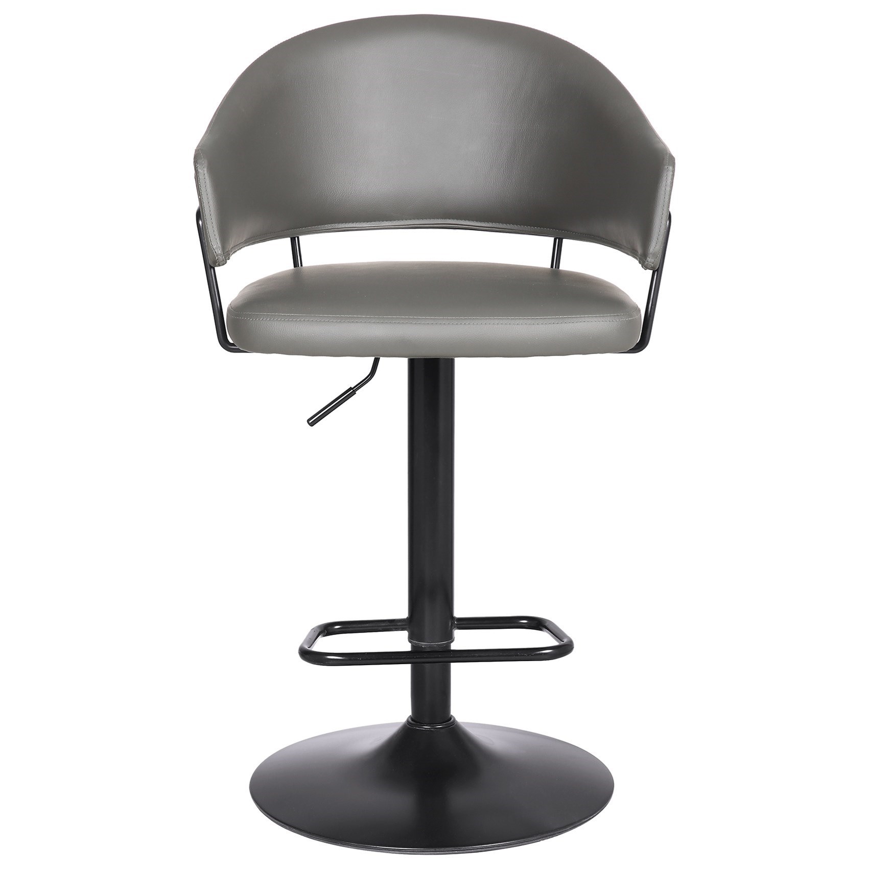 Adjustable Leather Swivel Bar Stool