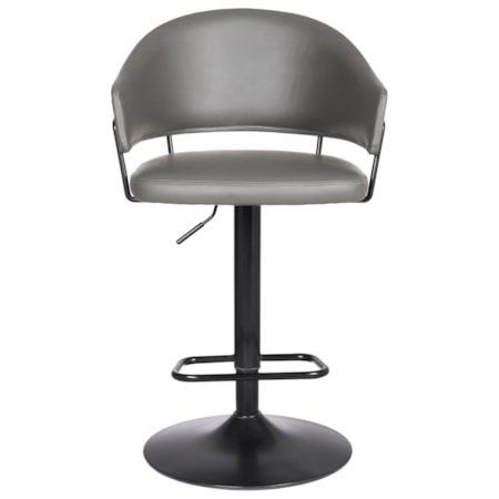 Adjustable Leather Swivel Bar Stool