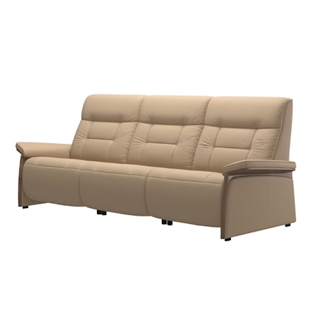 Power Reclining Sofa w/ Pwr Head &amp; Wood Arms