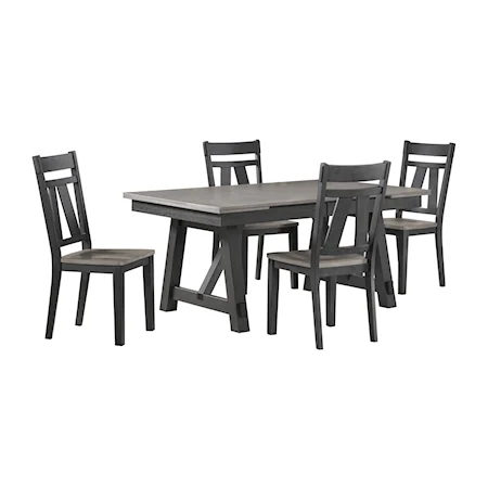 5-PIECE DINING SET With Self Storing Leaves