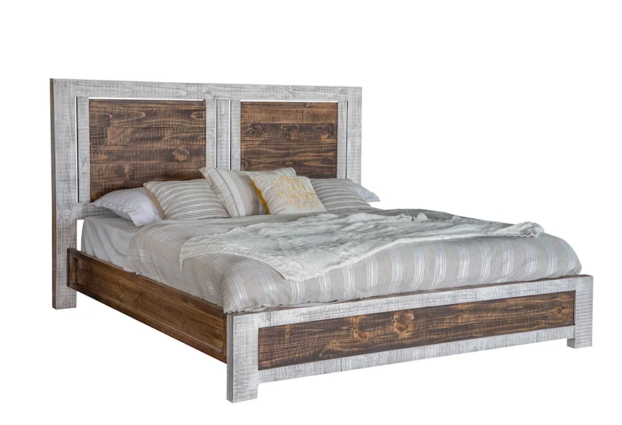 Tikal Queen Platform Bed by International Furniture Direct at VanDrie Home Furnishings