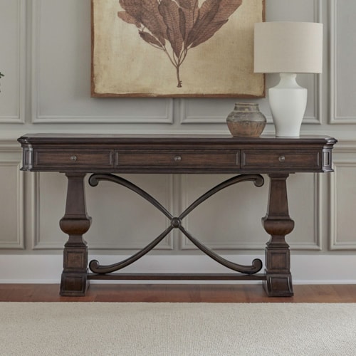 Traditional Sofa Table with Drawer Storage