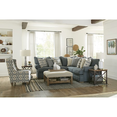 4-Seat Sectional Sofa w/ LAF Loveseat