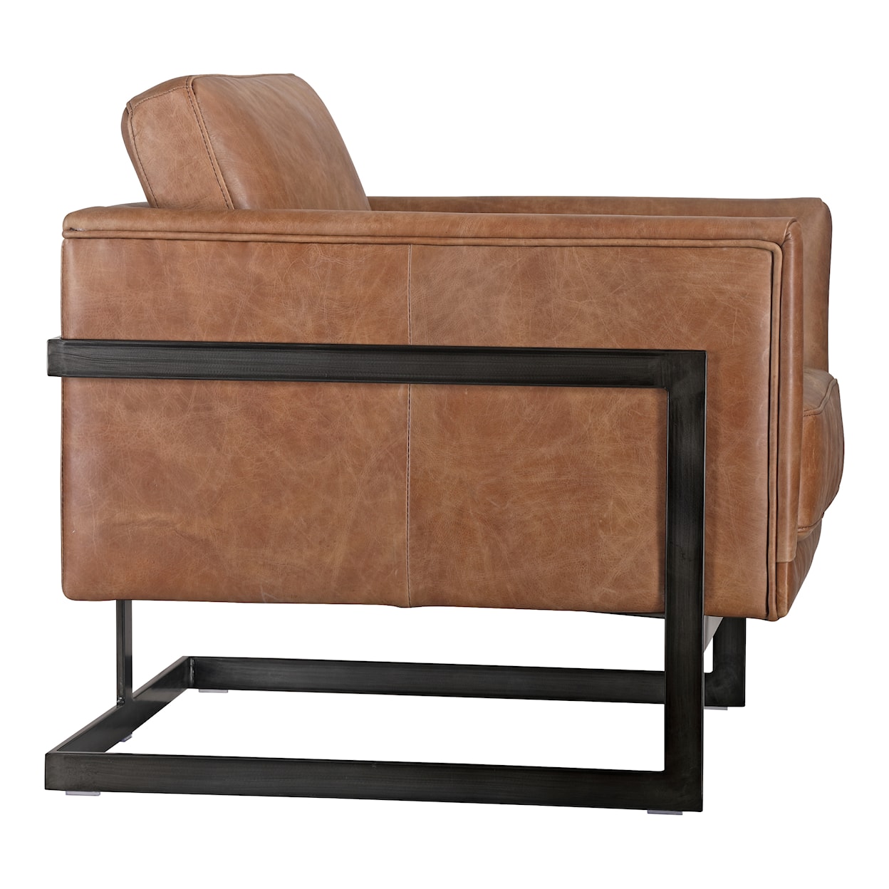 Moe's Home Collection Luxley Luxley Club Chair Open Road Brown Leather