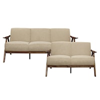 Mid-Century Modern 2-Piece Living Room Set