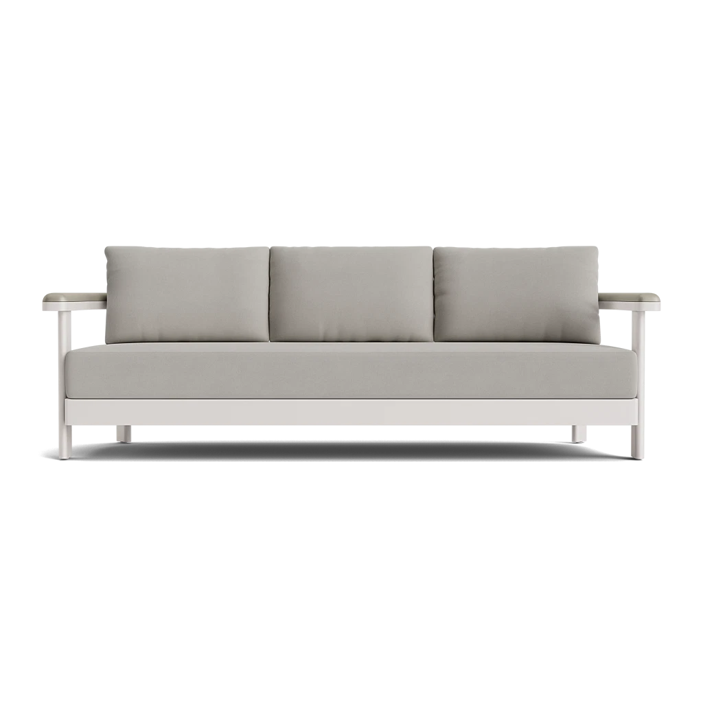 Cushioned Aluminum Curve Sofa