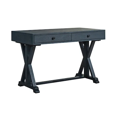 Modern Farmhouse 2-Drawer Writing Desk - Navy