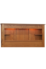 Wolfcraft Summit Transitional Queen Storage Bed with Bookshelf Headboard