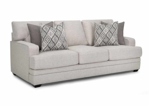 Casual Sofa with Throw Pillows