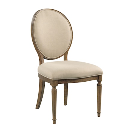 Cecil Oval Back Uph Side Chair