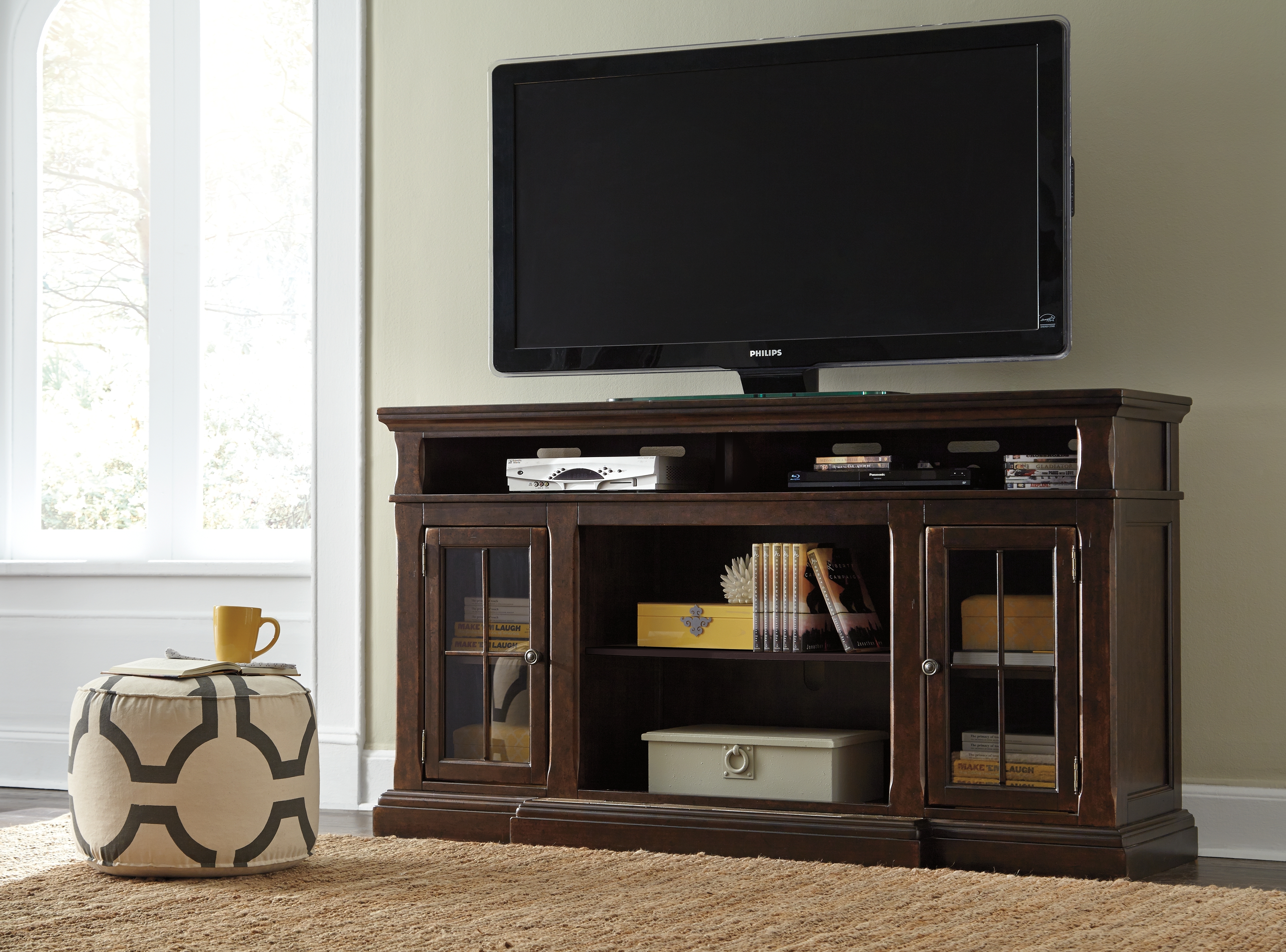 Signature Design Roddinton XL TV Stand W/ Fireplace Option