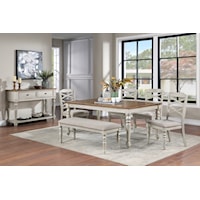 Transitional 5-Piece Dining Set