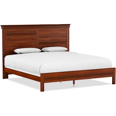 Traditional King Panel Bed W/Low Footboard