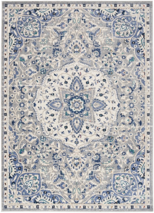 5'3" x 7'3" Grey/Beige Rectangle Rug