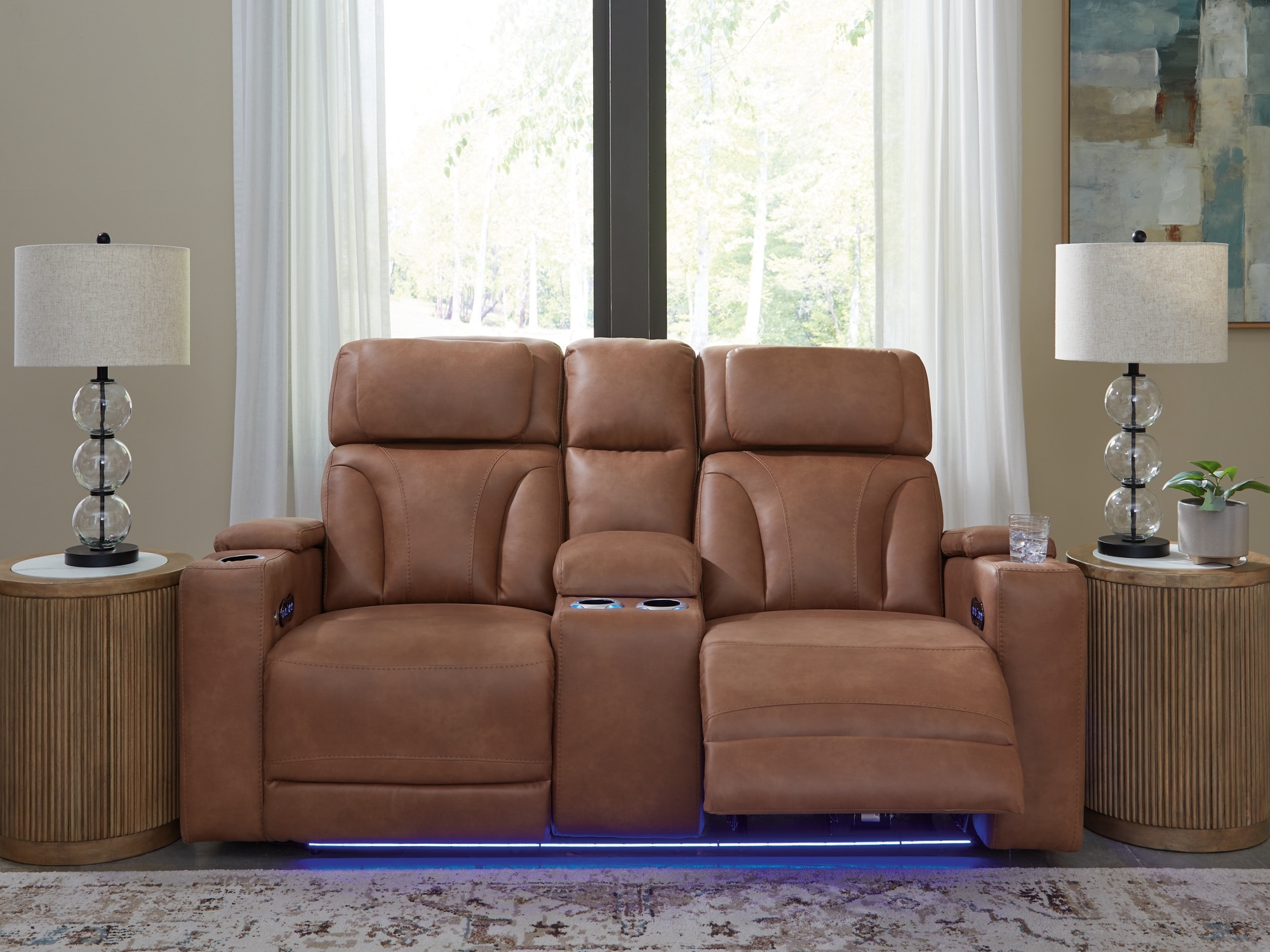 Pwr Rec Loveseat/Con/Adj Hdrst