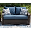 Ashley Furniture Signature Design Windglow Outdoor Loveseat with Cushion