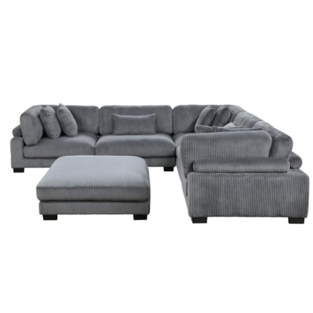 6-Piece Sectional Sofa with Ottoman