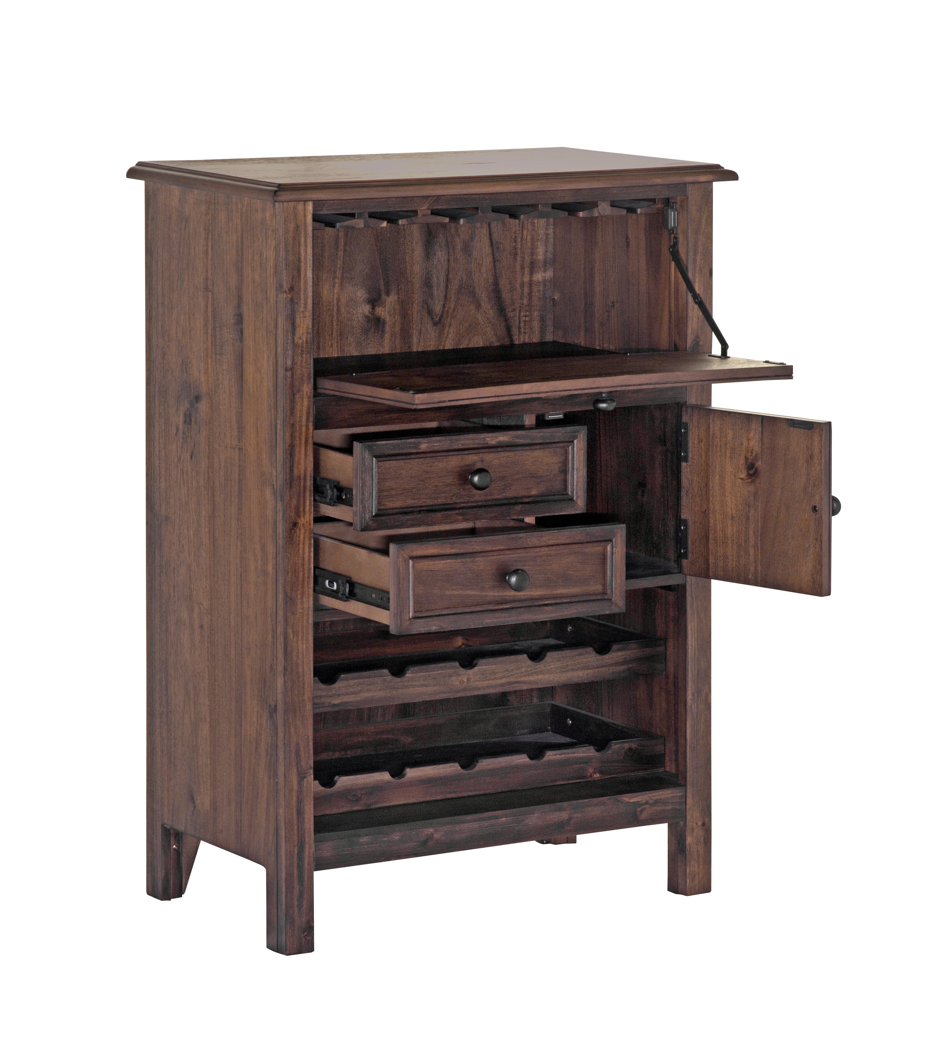 Bernards Wine Cabinet 2-Drawer Wine Cabinet