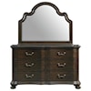 Elements International Avery- 6-Drawer Dresser with Mirror