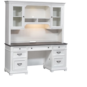 Liberty Furniture Allyson Park Credenza Desk and Hutch