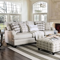 Transitional Sofa with Sloped Arms