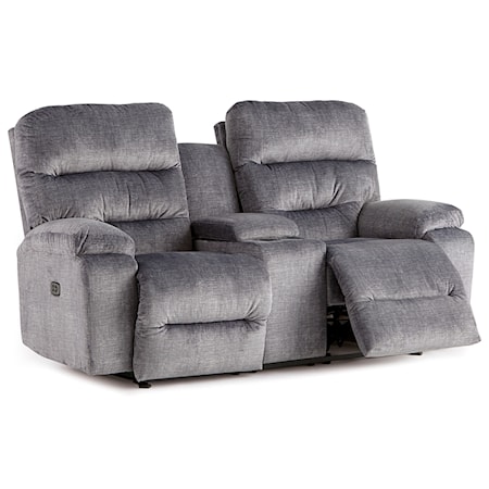 Space Saver Reclining Console Loveseat