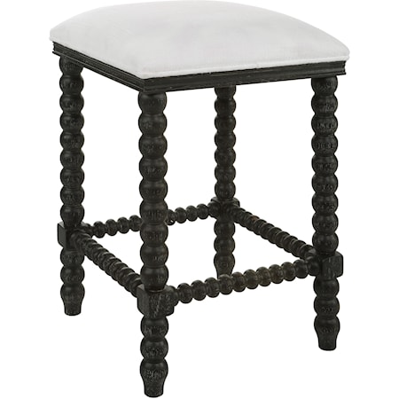 Pryce Black Backless Counter Stool