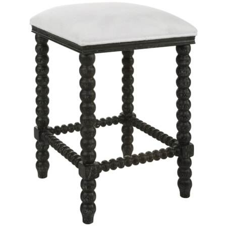 Pryce Black Backless Counter Stool