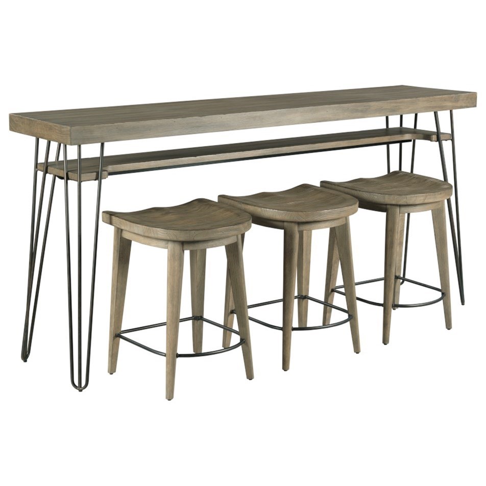 Counter height console table with online stools