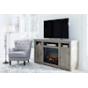 Benchcraft Moreshire 72" TV Stand with Electric Fireplace