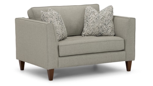 Casual Chair and a Half with Throw Pillows