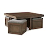 Michael Alan Select Boardernest Coffee Table with 4 Stools