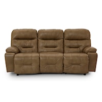 Casual Power Conversation Style Reclining Space Saver Sofa with Power Headrests and USB Ports