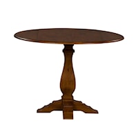 Transitional Drop Leaf Pedestal Table