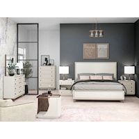 6-Piece Contemporary King Panel Bedroom Set