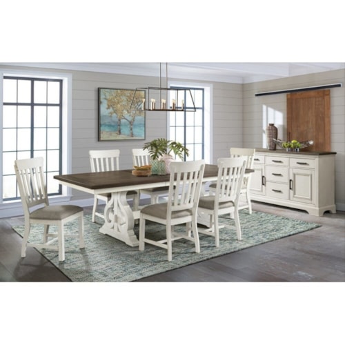Cottage 8-Piece Dining Set with Sideboard Server