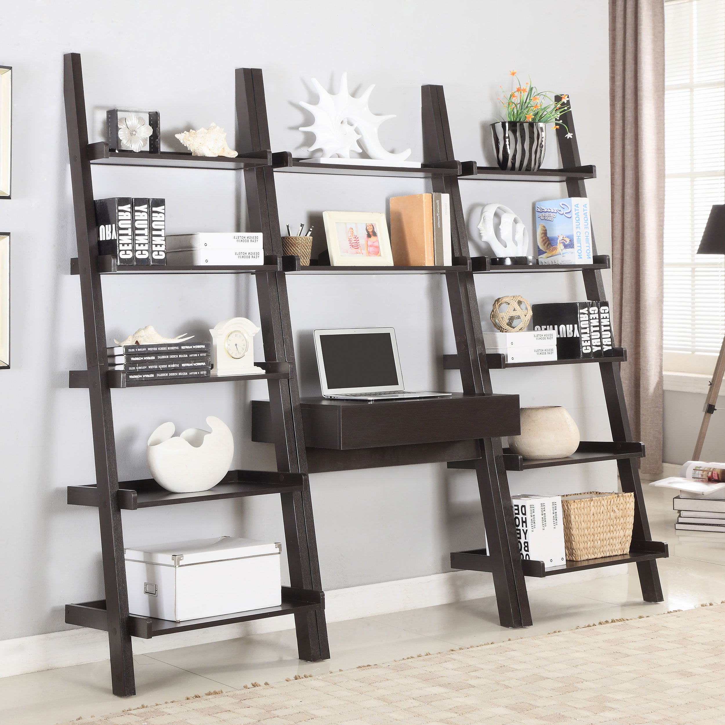 3-piece Ladder Desk and Bookcase Set