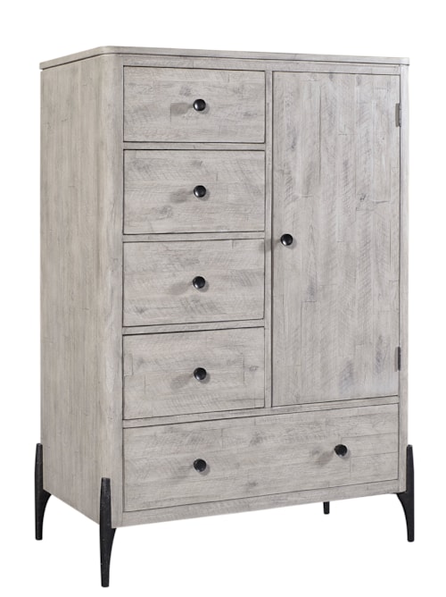 Contemporary 5-Drawer Chiffarobe with Adjustable Shelving