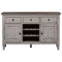 Cottage Two-Tone Server with Wine Rack