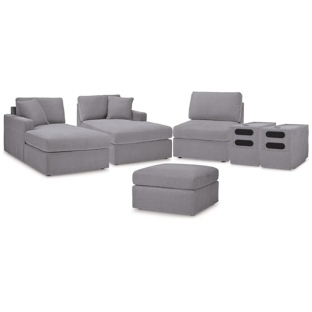 5-Piece Sectional And Ottoman