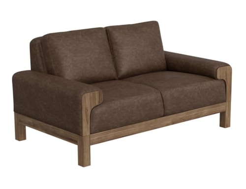 Contemporary Loveseat with Throw Pillows